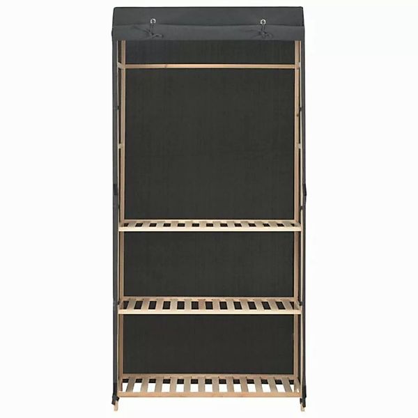 vidaXL Kleiderschrank 3-stufiger Kleiderschrank Grau 79 x 40 x 170 cm Stoff günstig online kaufen