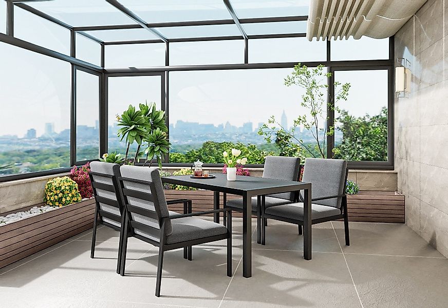 MeXo Gartenlounge-Set Gartenmöbel Set aus Aluminium günstig online kaufen