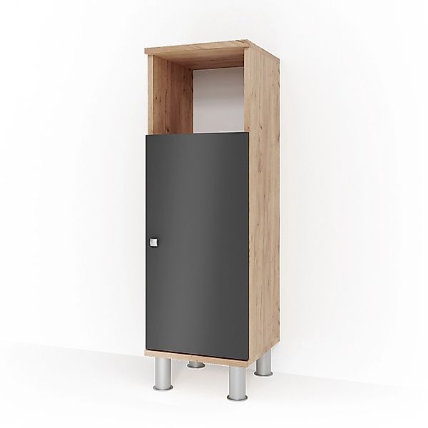 Vicco Midischrank Fynn Anthrazit/Goldkraft Eiche 30 x 95 cm günstig online kaufen