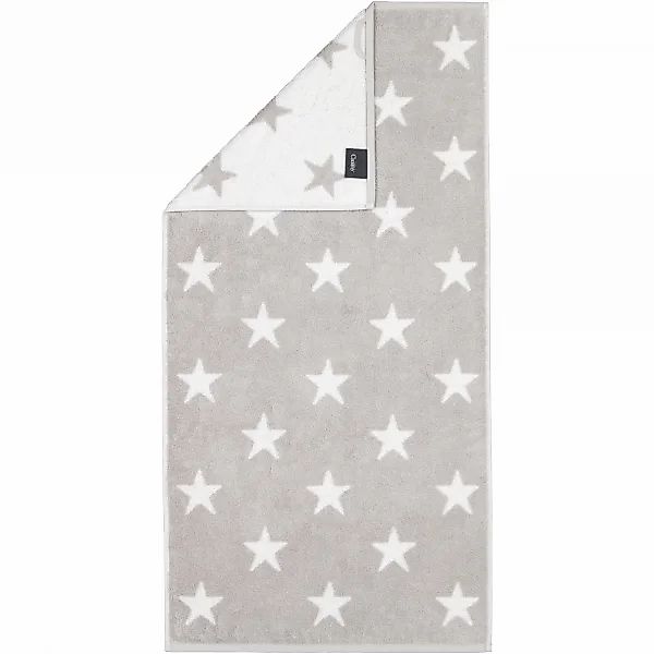 Cawö Handtücher NEW STARS Sterne groß 6260 - Farbe: platin/weiß - 76 - Hand günstig online kaufen