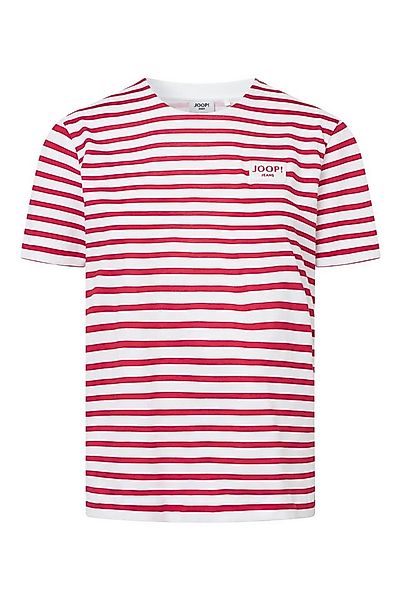 Joop Jeans T-Shirt Teele geringelt, gerippter Rundhals günstig online kaufen