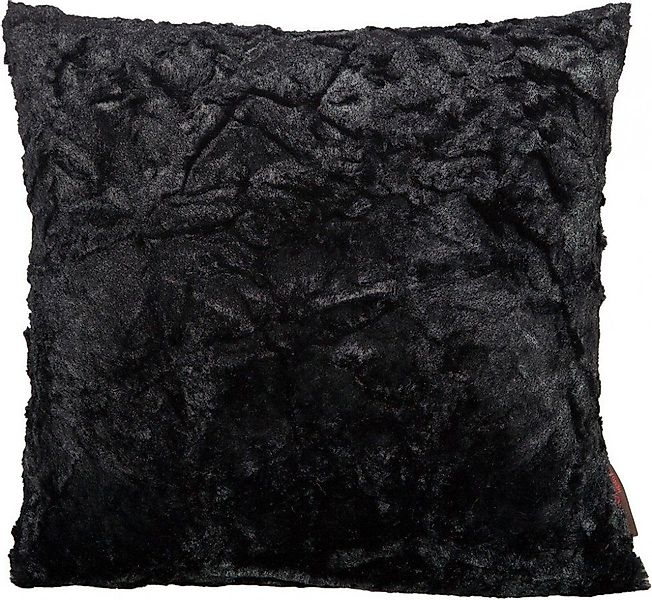 Magma Heimtex Fellkissen Kissenhülle "Fluffy" schwarz günstig online kaufen