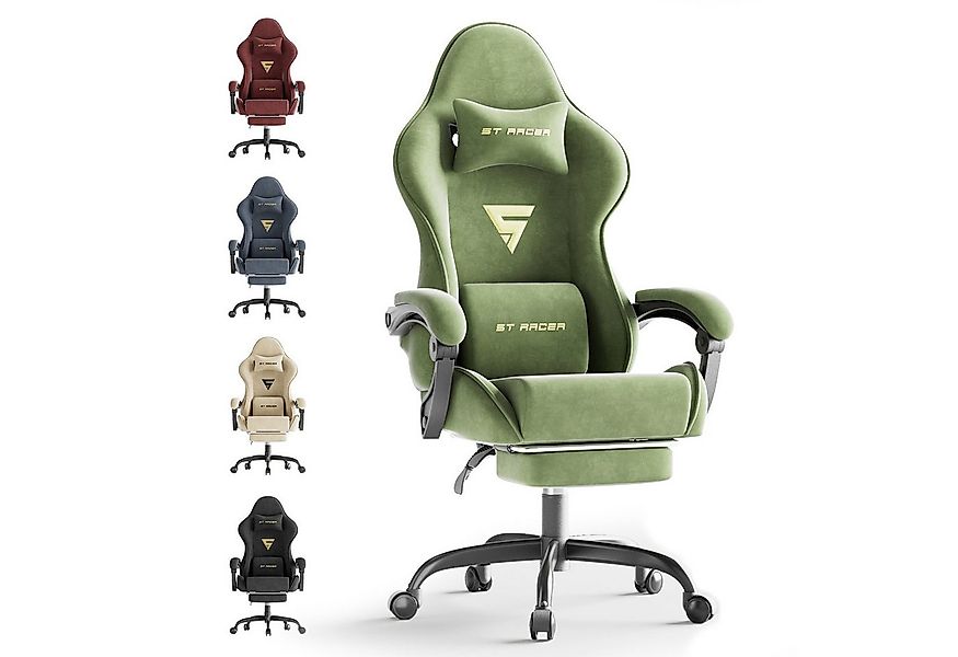 Ferghana Gaming-Stuhl Gaming-Stuhl: Kopfstütze, Lendenkissen, Armlehnen, Fu günstig online kaufen