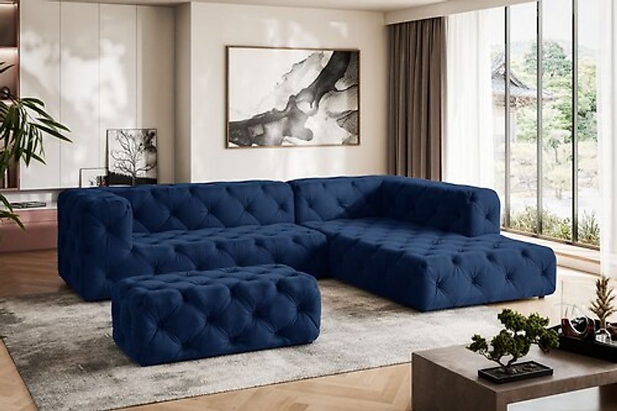 Home affaire Ecksofa »FOLLINA« L-Form, mit klassischer Chesterfield-Knopfhe günstig online kaufen