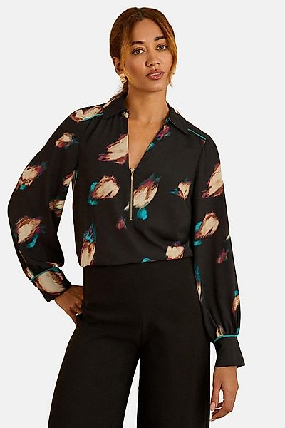 Love & Roses Langarmbluse Love & Roses Bluse mit Reißverschluss vorn Regula günstig online kaufen