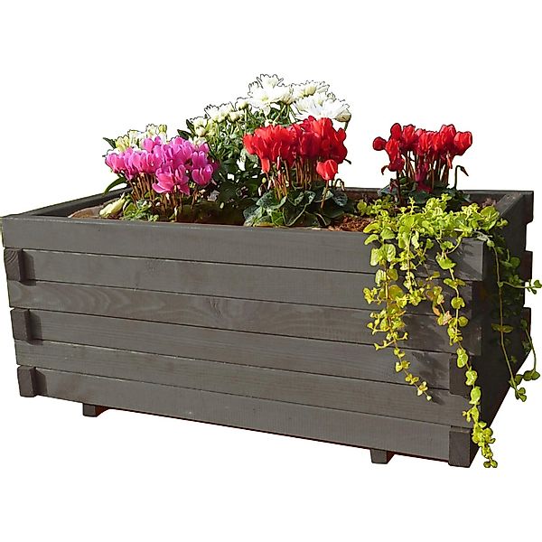 Promadino Pflanzkasten Lucca mit Pflanzfolie Anthrazit (LxBxH) 69 x 29,5 x günstig online kaufen
