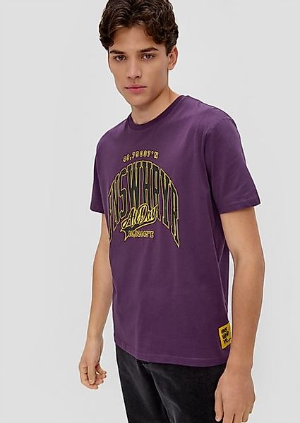 QS Kurzarmshirt T-Shirt aus Baumwolle Label-Patch günstig online kaufen