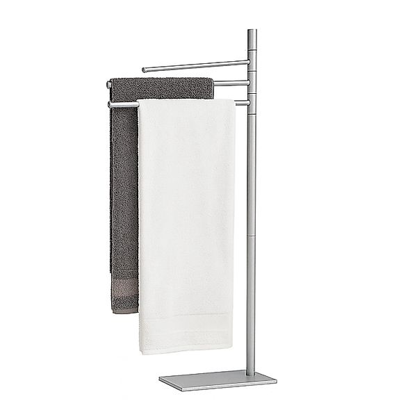 relaxdays Handtuchständer mit 3 Stange, silber günstig online kaufen
