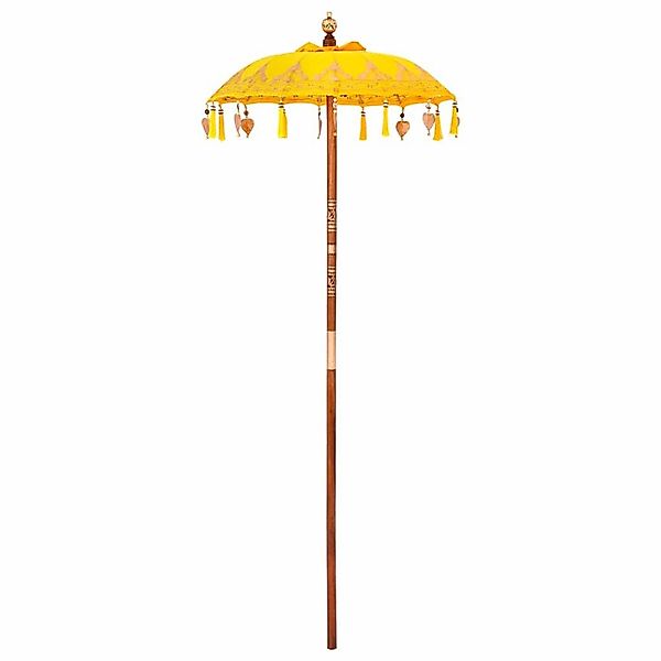 vidaXL Sonnenschirm Balinesischer Sonnenschirm Gelb (90-100) günstig online kaufen