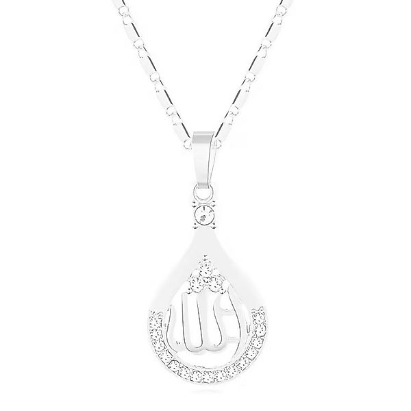 ILOKEN Kette mit Anhänger Damen Halskette Gold/Silber Farben mit Allah Anhä günstig online kaufen