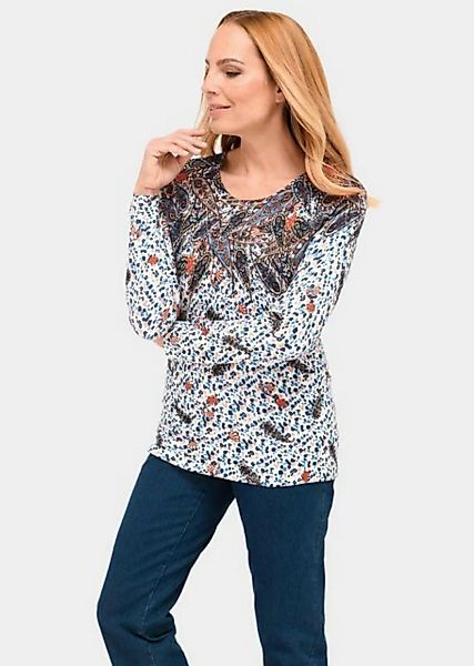 GOLDNER Longsweatshirt Druckpullover mit ornamentalem Druck günstig online kaufen