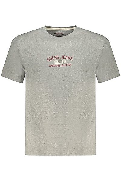 GUESS JEANS T-Shirt Bio-Baumwoll T-Shirt für Herren: Kurzarm, Grau günstig online kaufen