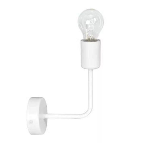 Wandlampe SIMPLEX Weiß Retro Metall E27 Flur Bett günstig online kaufen
