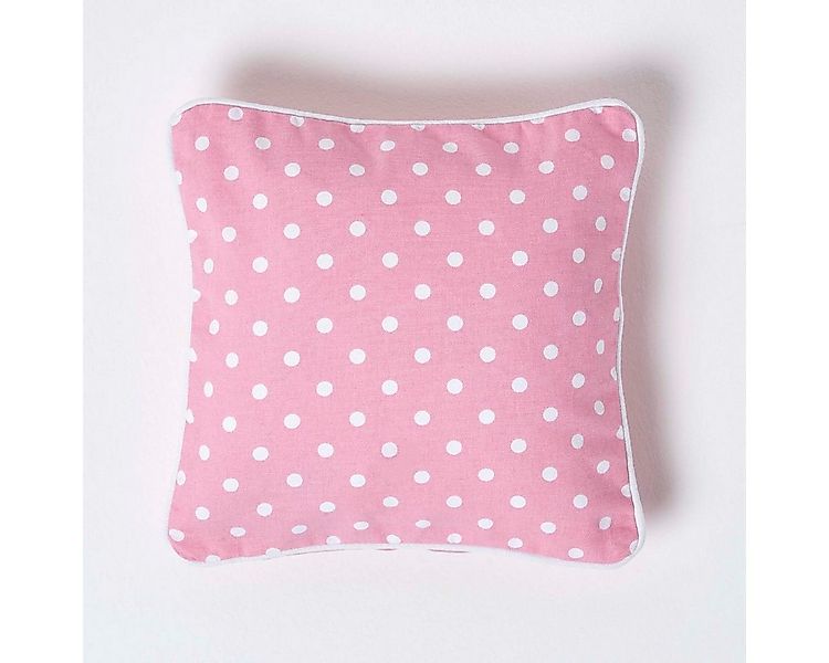 Homescapes Kissenhülle Kissenbezug in Rosa mit Punkten, 100% Baumwolle, 30 günstig online kaufen