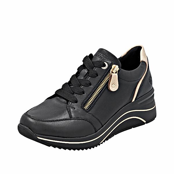 Remonte Keilsneaker, Freizeitschuh, Halbschuh, Schnürschuh mit goldfarbenem günstig online kaufen