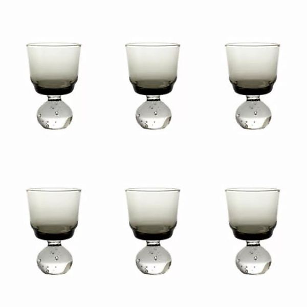 Weinglas Eternal Snow S glas grau / 6er Set - Ø 6,3 x H 9,5 cm - Serax - Gr günstig online kaufen