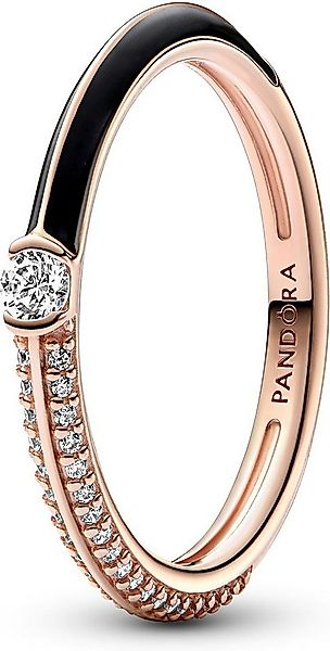 Pandora Fingerring Pandora ME Pavé & Schwarz Doppelring 182528C01 Damenring günstig online kaufen