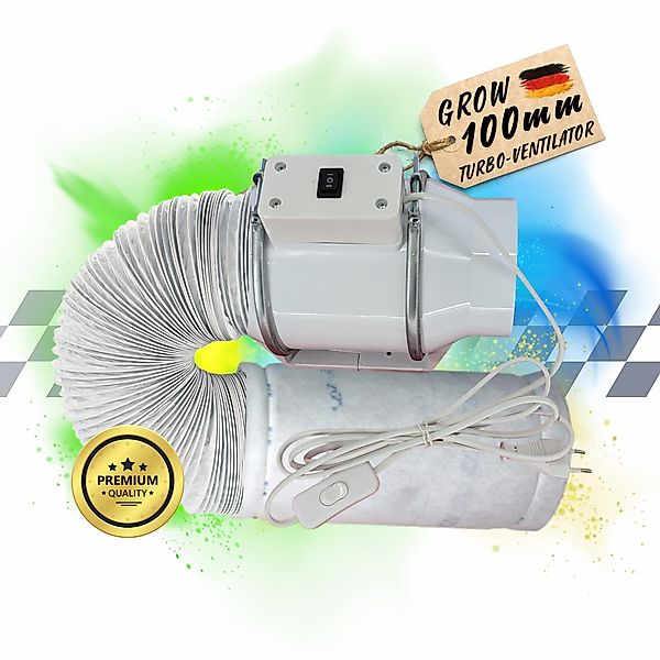 TronicXL Radialventilator Abluft Set Grow 100mm günstig online kaufen