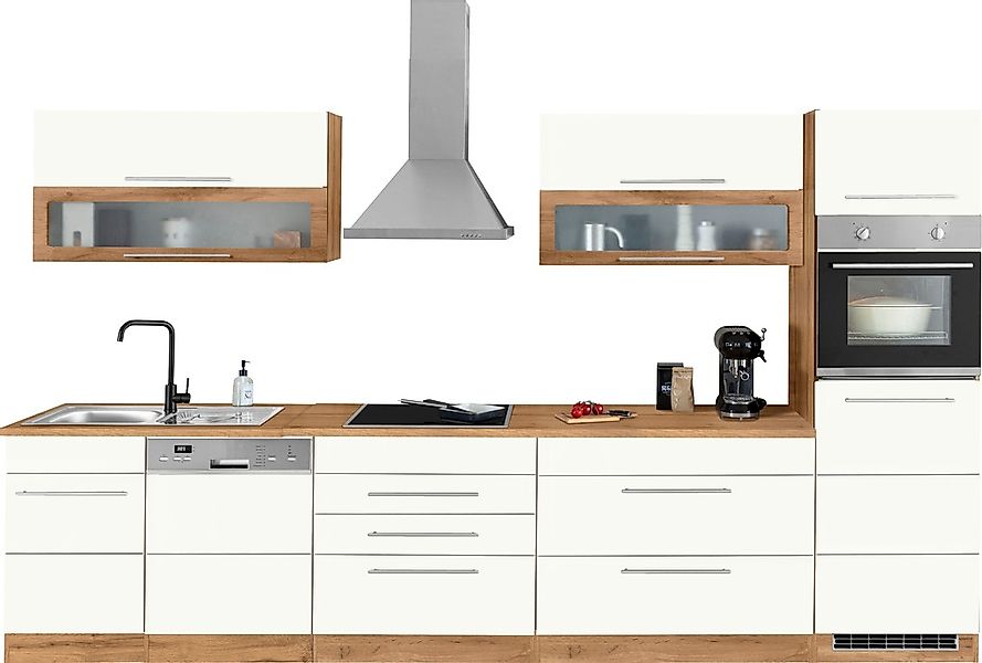 HELD MÖBEL Küchenzeile "Wien", Breite 350 cm, wahlweise mit E-Geräten und I günstig online kaufen