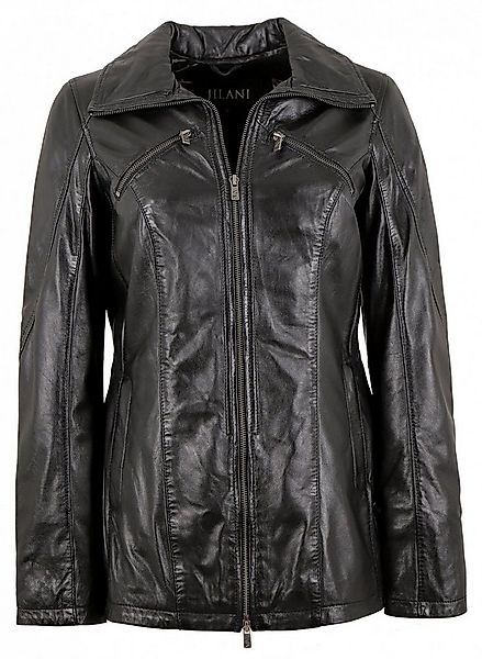 Jilani Lederjacke Aroa Jilani - Damen Lederjacke Lammnappa schwarz Pflanzli günstig online kaufen