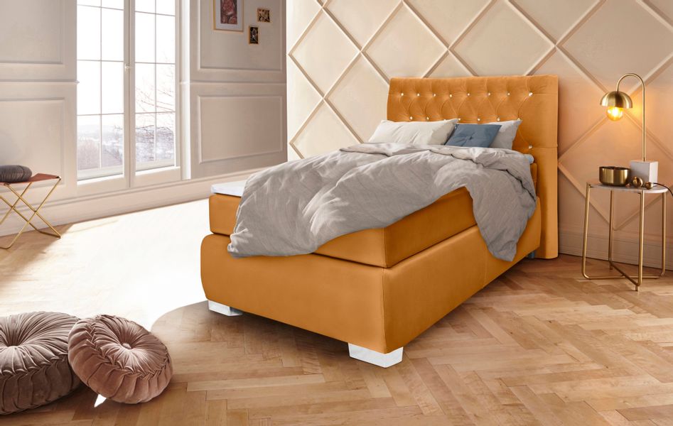 Leonique Boxspringbett Rumba, Taschenfederkern-Matratze in Härtegrad günstig online kaufen