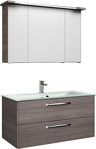 Saphir Badmöbel-Set »Trentino 2-teilig Glas-Waschtisch, Spiegelschrank mit günstig online kaufen