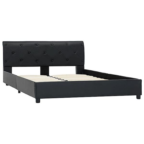 furnicato Bettgestell Schwarz Kunstleder 120 x 200 cm (1-tlg) günstig online kaufen