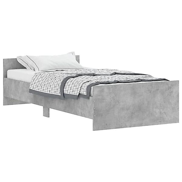 vidaXL Bettgestell Betongrau 90x200 cm Holzwerkstoff1909037 günstig online kaufen