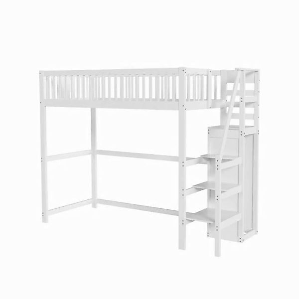 Odikalo Hochbett Kinderbett Treppe Aufbewahrungsregal Kleiderschrank 90/140 günstig online kaufen