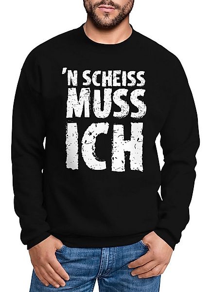 MoonWorks Sweatshirt Herren Sweatshirt mit Spruch "Einen Scheiß muss ich" F günstig online kaufen
