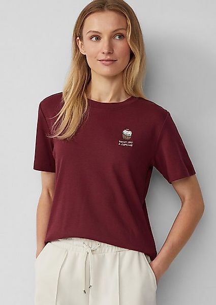 s.Oliver Kurzarmshirt T-Shirt aus Interlockjersey mit Frontprint günstig online kaufen