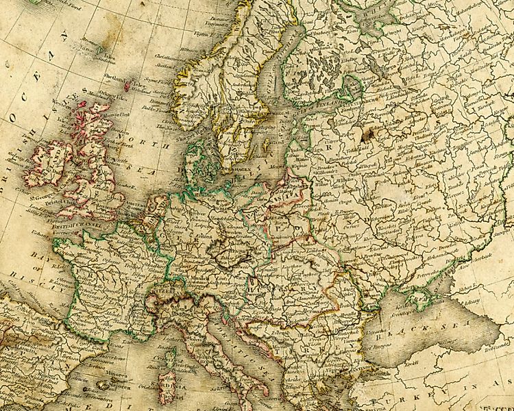 Fototapete "Historie Karte" 4,00x2,50 m / Glattvlies Perlmutt günstig online kaufen