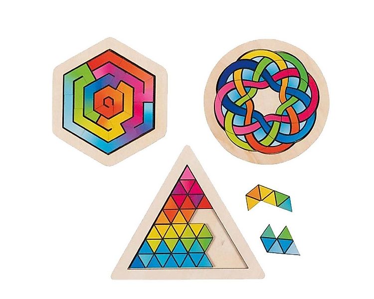 goki Konturenpuzzle Knobelpuzzles 3er Set, 18 Puzzleteile, fördern das räum günstig online kaufen