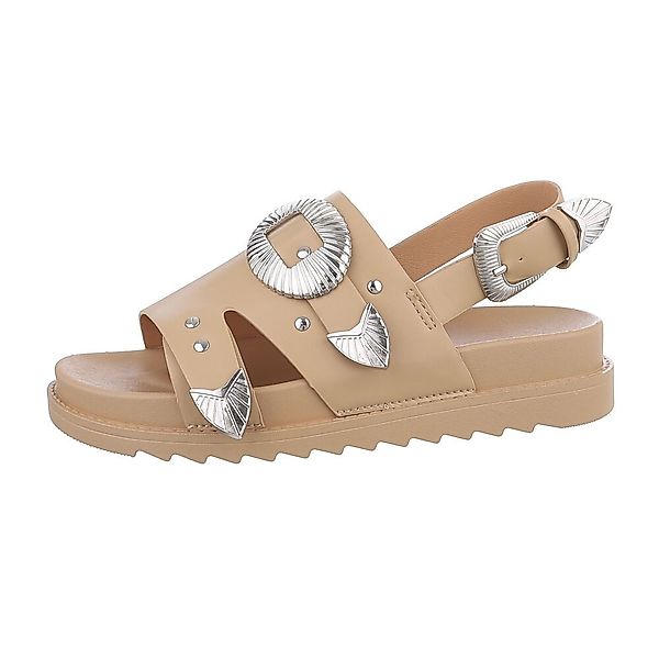 Ital-Design Damen Freizeit Riemchensandalette (85960153) Keilabsatz/Wedge günstig online kaufen