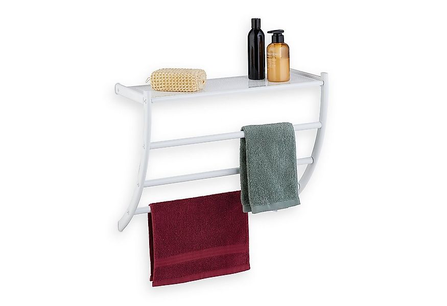 relaxdays Handtuchhalter Weißer Handtuchhalter für die Wand günstig online kaufen