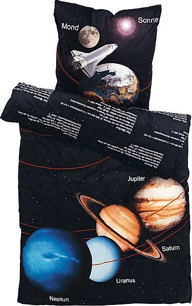 Herding Young Collection Jugendbettwäsche Sonnensystem, 135x200 günstig online kaufen