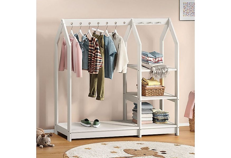 IDIMEX Kinderkleiderschrank SALLY Kindergarderobe im Haus Design, 4 Ablagen günstig online kaufen