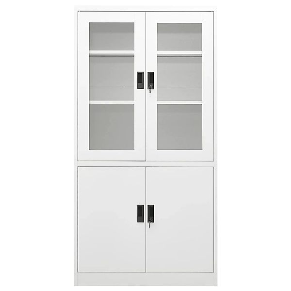 Büroschrank Weiß 90x40x180 Cm Stahl günstig online kaufen