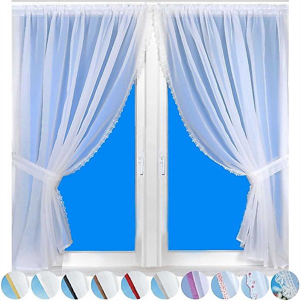 Arsvita Vorhang, Stangendurchzug, transparent, Gardinenset (2 günstig online kaufen