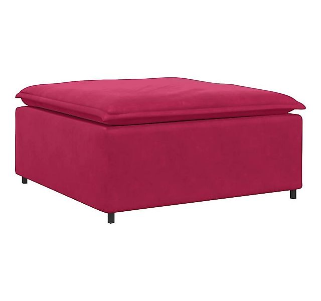 vidaXL Sofaelement Modulares Sofa Fußhocker-Modul Weinrot 100x100x48 cm günstig online kaufen