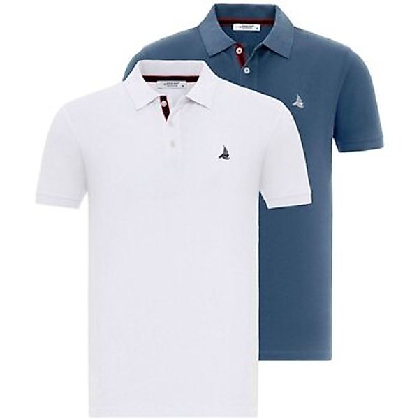 By Diess Collection  Poloshirt BY23FSBNG01-2Pack_White-Indigo günstig online kaufen