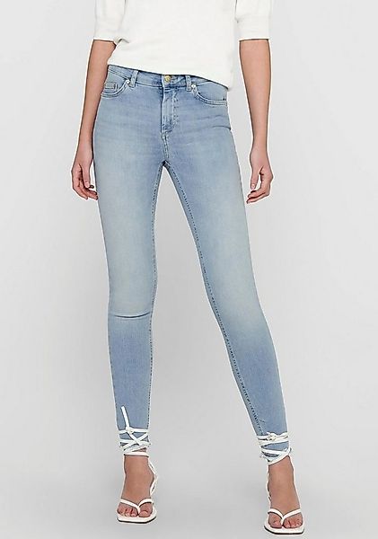 ONLY Ankle-Jeans ONLBLUSH MID SK ANK RAW mit leicht ausgefranstem Beinabsch günstig online kaufen