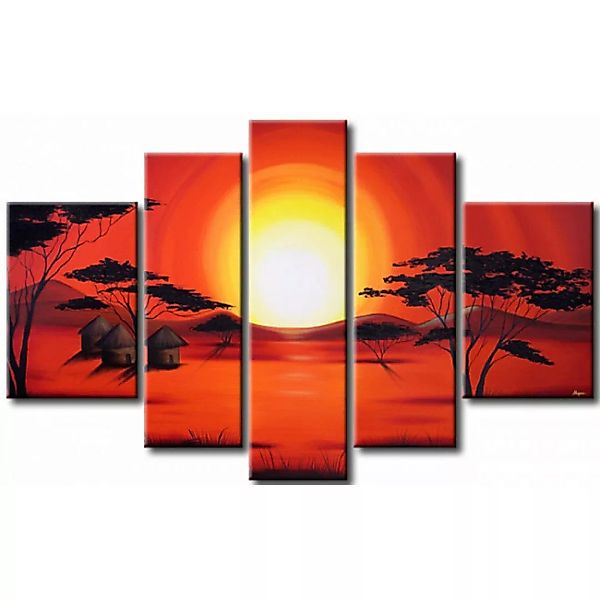 Leinwandbild Roter Sonnenuntergang XXL günstig online kaufen