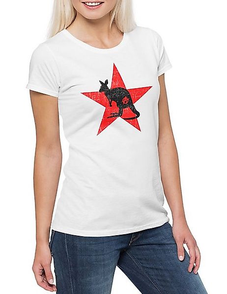 Urban Backwoods Print-Shirt Anarchy Kangaroo Damen T-Shirt Socialism Commun günstig online kaufen