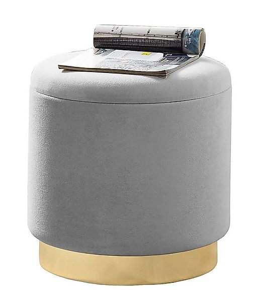 Zedelmaier Sitzhocker rund Hocker Zylindrischer Samthocker Fußbank (Set), m günstig online kaufen