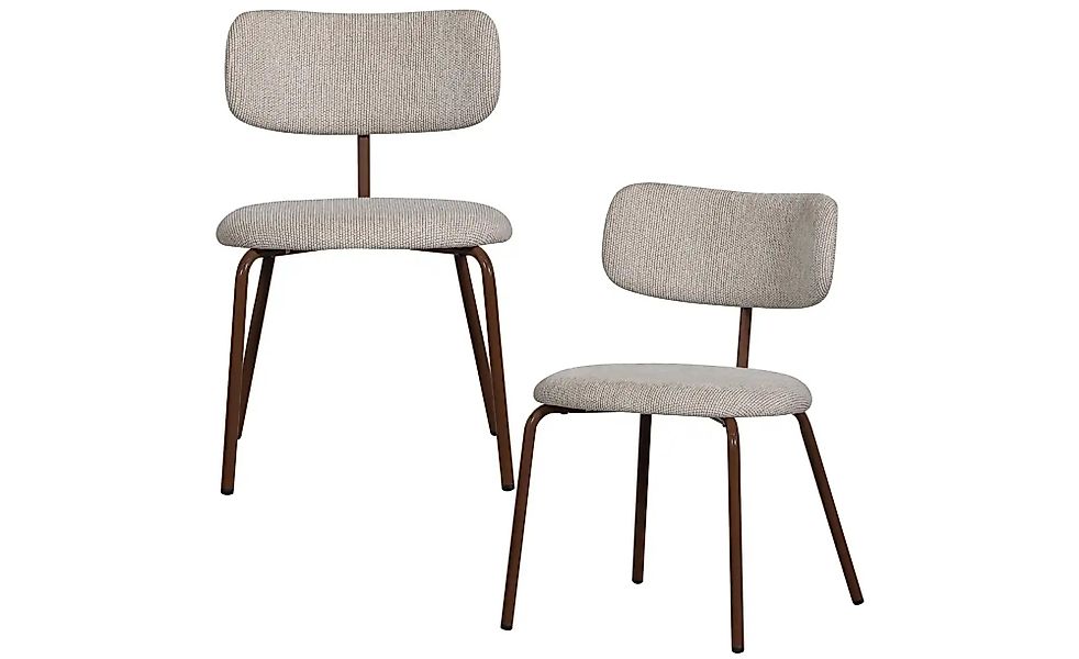 WOOOD Esszimmerstuhl 2er-Set   ¦ creme ¦ Maße (cm): B: 53 H: 75 Stühle > Po günstig online kaufen