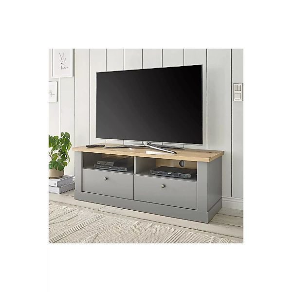 Wohnzimmer TV Lowboard in grau mit Artisan Eiche Nb. CHATHAM-61, B/H/T ca. günstig online kaufen