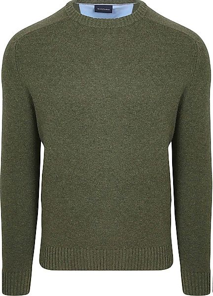 Suitable Lammwolle Pullover Rundhals Olivgrün - Größe M günstig online kaufen