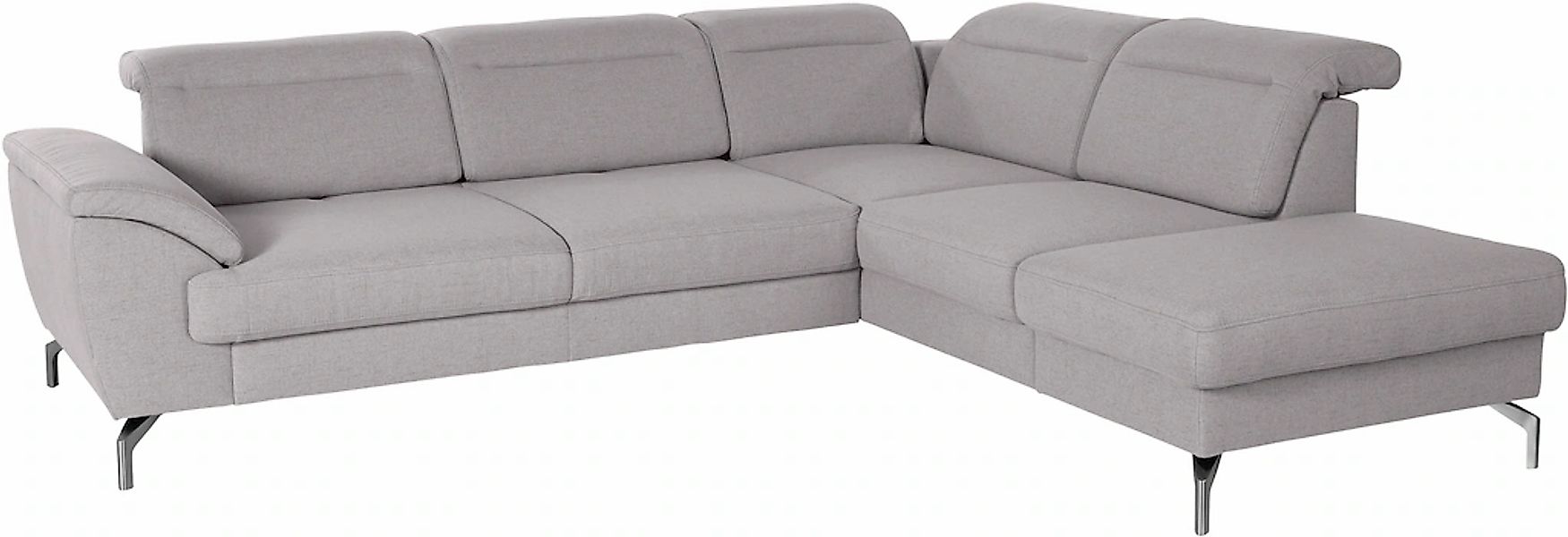 sit&more Ecksofa »Percy L-Form« 15 cm Fußhöhe, Sitztiefenverstellung, wahlw günstig online kaufen