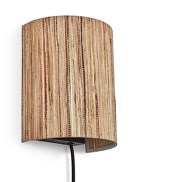 hofstein Wandleuchte Wandlampe aus Metall/Seegras in günstig online kaufen